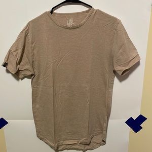 Mens streetwear light brown tall tee- Medium